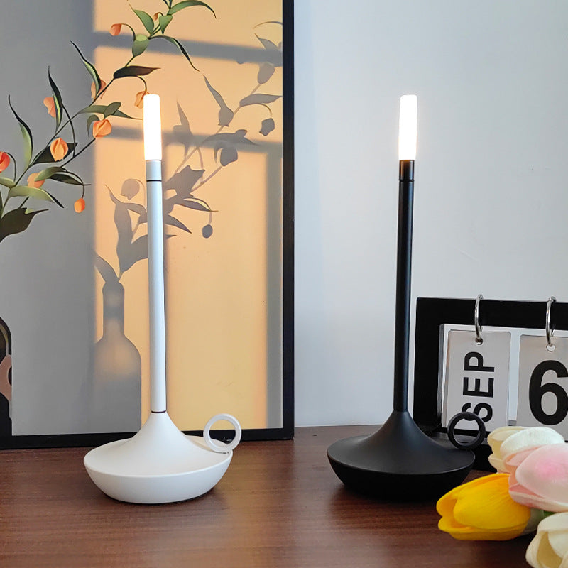 LED Nachttischlampe mit Touch-Steuerung – Wiederaufladbare Akku-Tischlampe mit USB – Dimmbares Nachtlicht für Schlafzimmer & Wohnzimmer – Kabelloses Ambientelicht