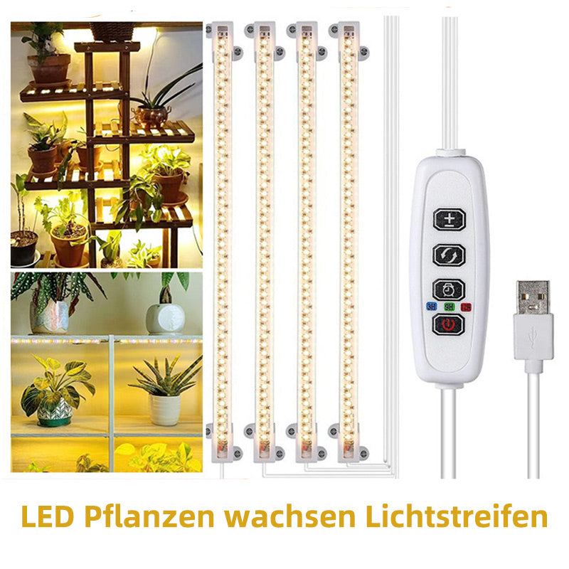 LED Pflanzenwachstumsstreifen – Vierstufige Dimmfunktion Vollspektrum für Blumen