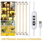 LED Pflanzenwachstumsstreifen – Vierstufige Dimmfunktion Vollspektrum für Blumen