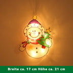 LED Weihnachtsbeleuchtung Deko – Santa & Schneemann Lichterkette für Außen, Garten & Festliche Stimmung