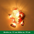 LED Weihnachtsbeleuchtung Deko – Santa & Schneemann Lichterkette für Außen, Garten & Festliche Stimmung