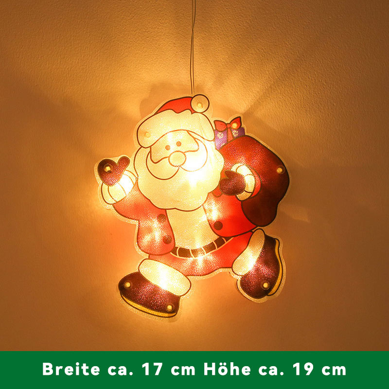 LED Weihnachtsbeleuchtung Deko – Santa & Schneemann Lichterkette für Außen, Garten & Festliche Stimmung