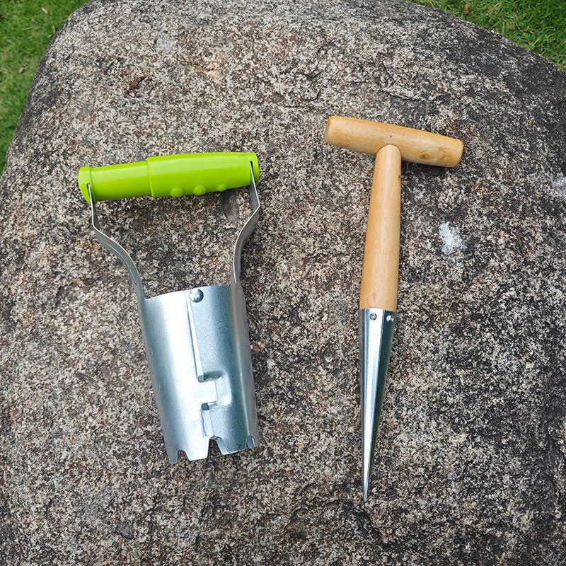 Manueller Pflanzentransplanter – Boden-Lochstecher & Setzgerät für Gemüse, Blumen & Gartenarbeit