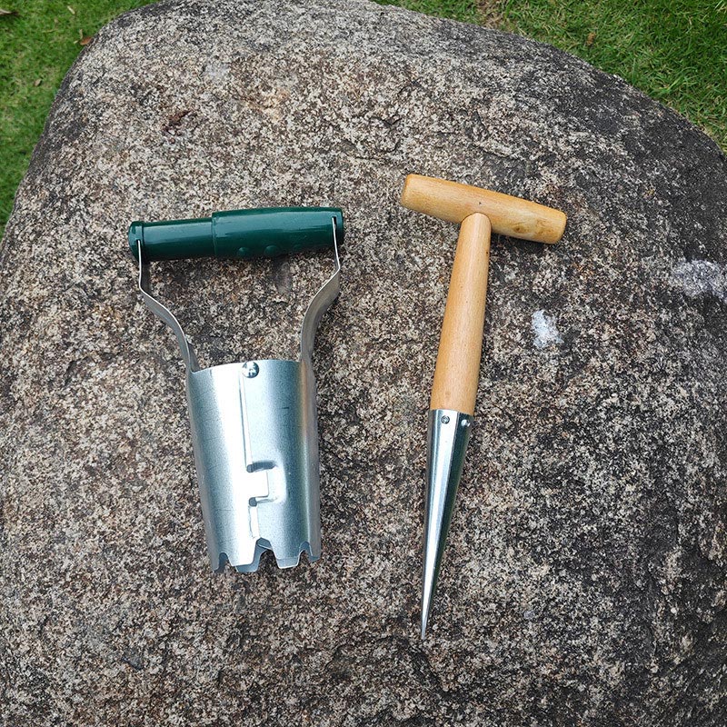 Manueller Pflanzentransplanter – Boden-Lochstecher & Setzgerät für Gemüse, Blumen & Gartenarbeit