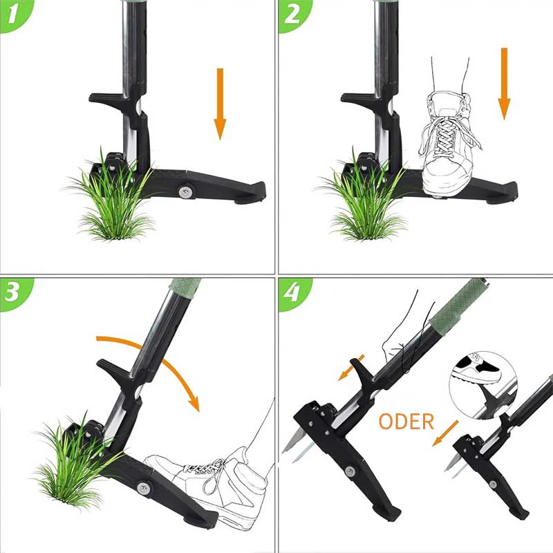 Manueller Unkrautentferner Gartenwerkzeug Teleskopisch Tragbar für Garten & Rasen