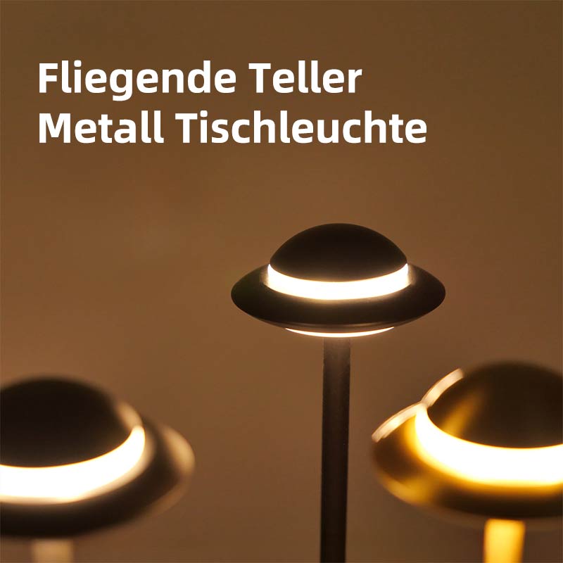 Metall UFO Nachttischlampe Wiederaufladbare Tischlampe Kreative Stimmungslicht Wohnzimmer Dekoration