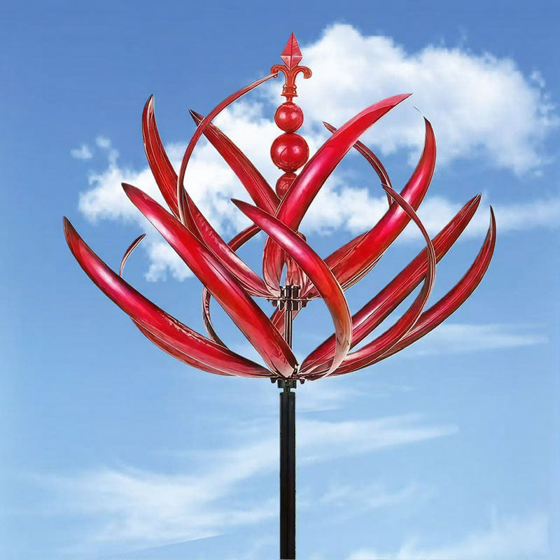 Metall Windspiel 3D Spinner Garten Windrad Outdoor Deko Gartenstecker