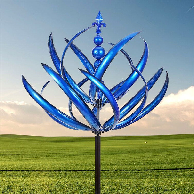 Metall Windspiel 3D Spinner Garten Windrad Outdoor Deko Gartenstecker