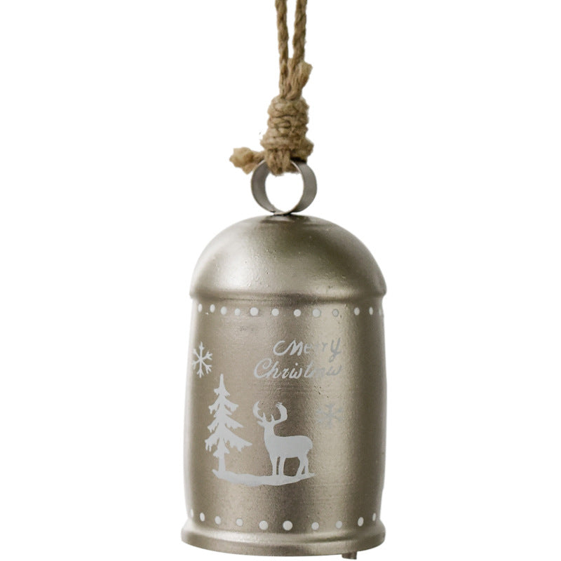 Metall Weihnachtsbaum Glocke Eisen bemalt Deko Anhänger Festliche Weihnachtsdeko