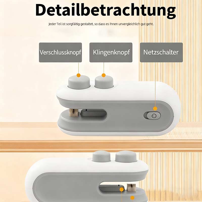 Mini Versiegelungsmaschine Handgerät Tragbar Haushalts Snacks Plastiktüten Wärmeversiegeler