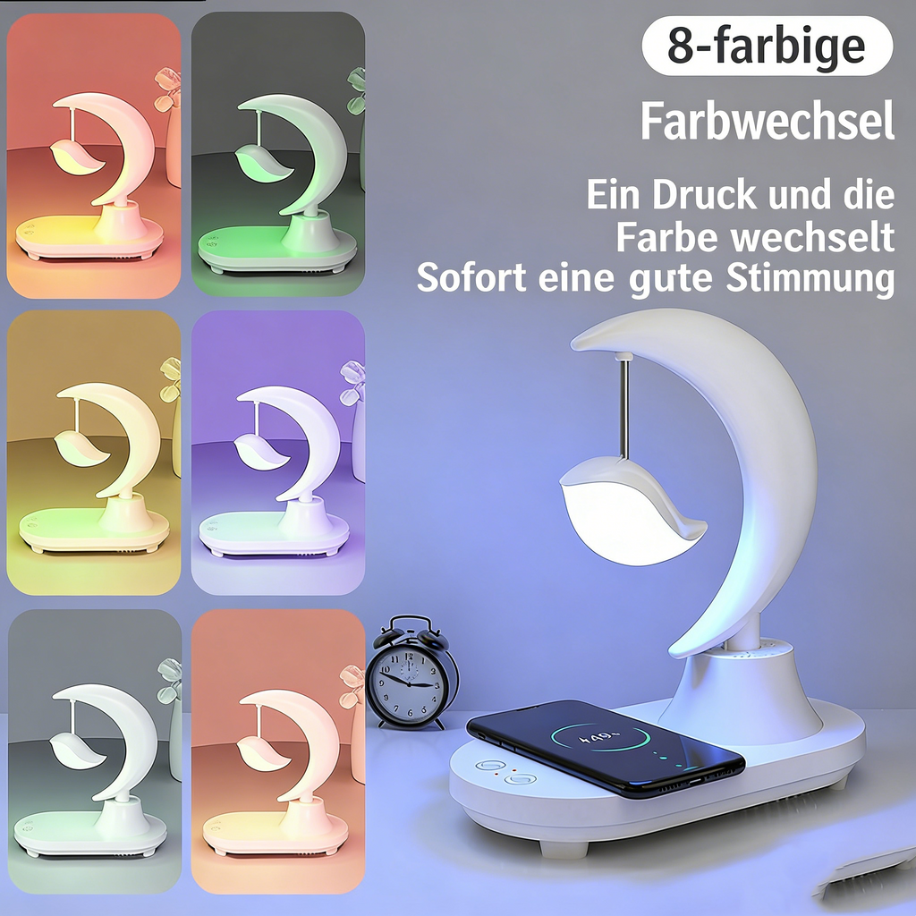 Minimalistisches Nachtlicht für Schlafzimmer – Design Ambientelicht mit Touch-Steuerung – Wiederaufladbare Schlummerleuchte für den Nachttisch – Edle Geschenkidee