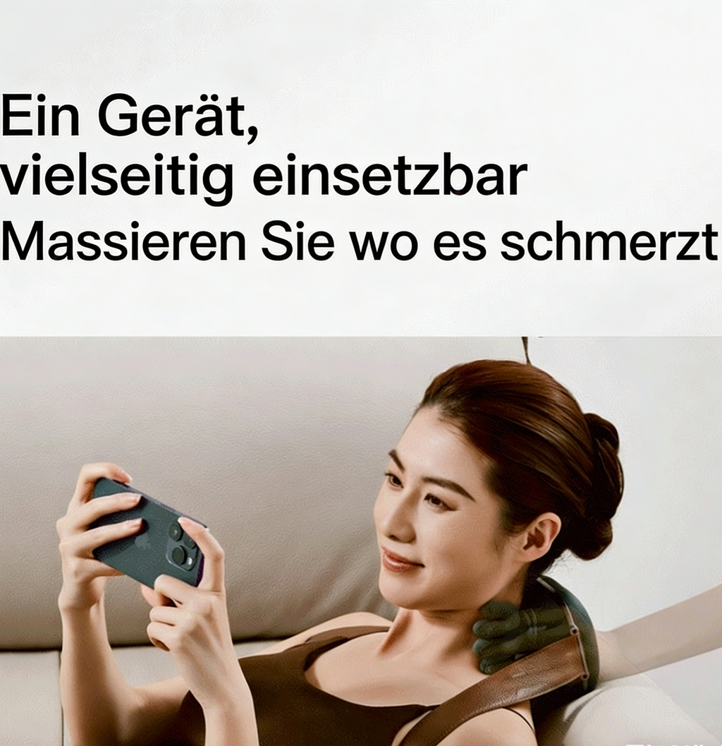 Geschenk Multifunktionaler Massage-Schal für Nacken & Schultern – Elektrischer Heiz- & Knet-Massagegerät für Zuhause