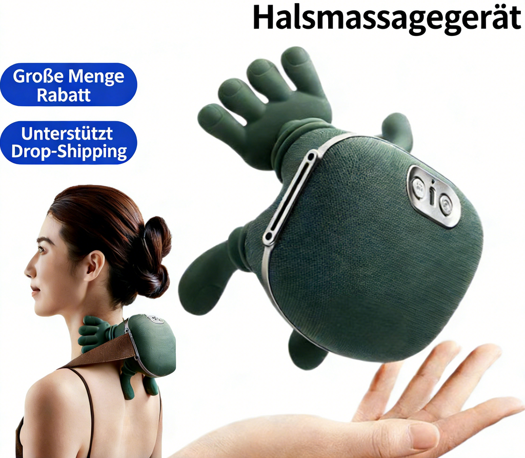 Geschenk Multifunktionaler Massage-Schal für Nacken & Schultern – Elektrischer Heiz- & Knet-Massagegerät für Zuhause