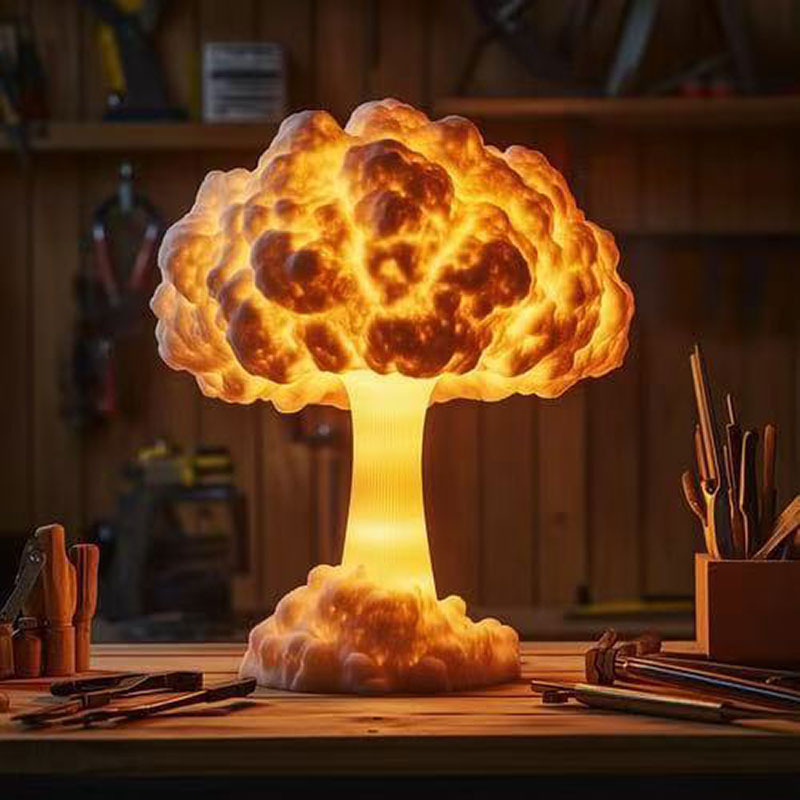 Mushroom Cloud Nachtlampe – LED Resin Deko Tischlampe für Zuhause mit USB Anschluss