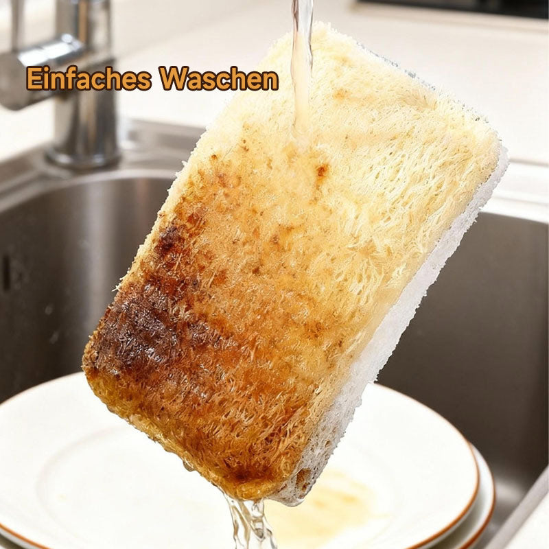 Natürlicher Luffa Schwamm aus Holzzellstoff – Verdickter Spülschwamm