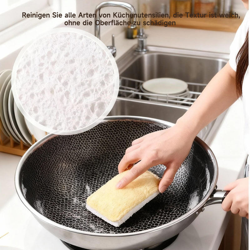 Natürlicher Luffa Schwamm aus Holzzellstoff – Verdickter Spülschwamm