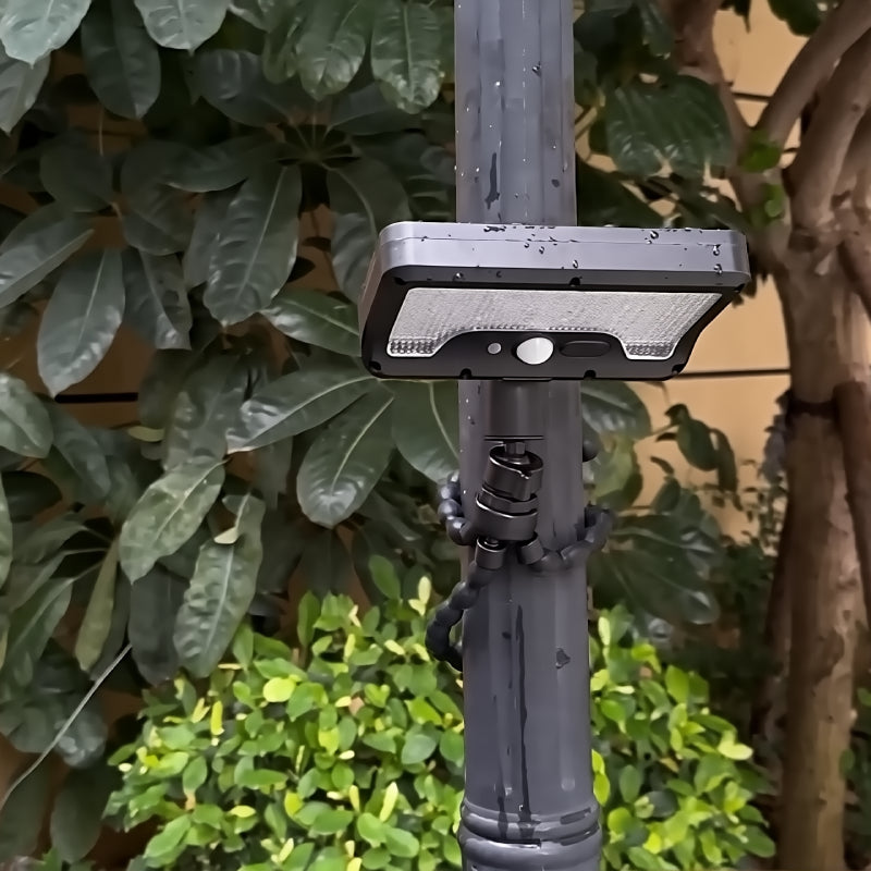Oktopus Solar LED Gartenlampe – Kreative Außenbeleuchtung mit Wandhalter & Clip
