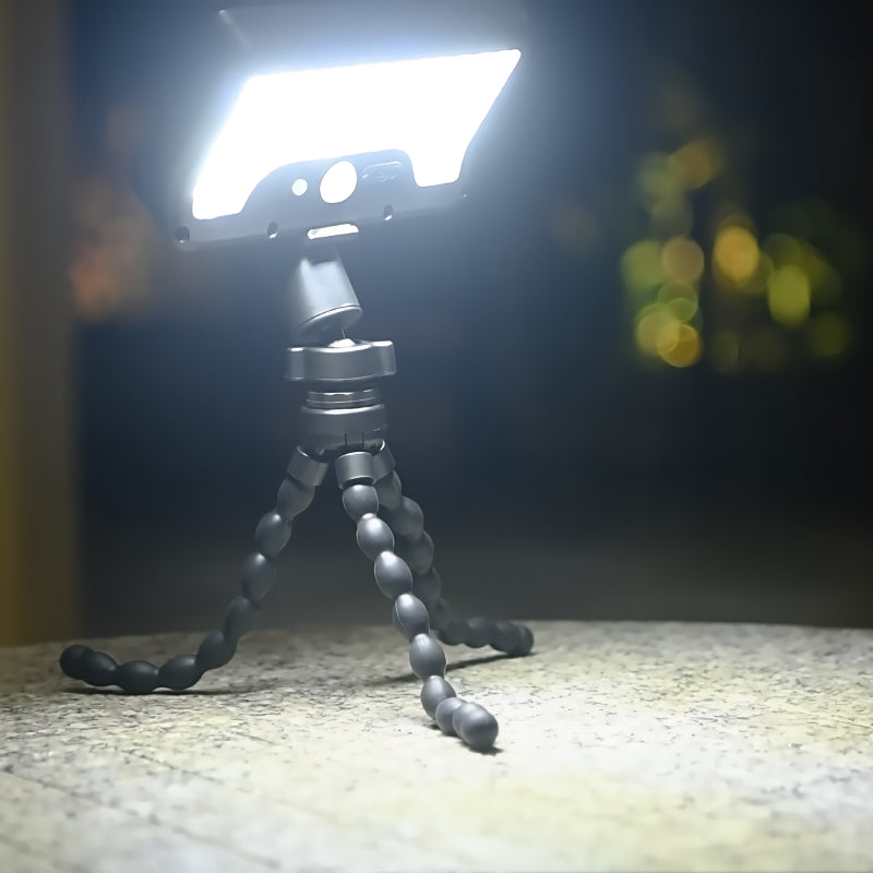 Oktopus Solar LED Gartenlampe – Kreative Außenbeleuchtung mit Wandhalter & Clip