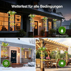 Outdoor Solar Künstliche Pflanzen & Schmetterlings-Lichter – Wasserdichtes Hänge-Deko für Garten & Balkon