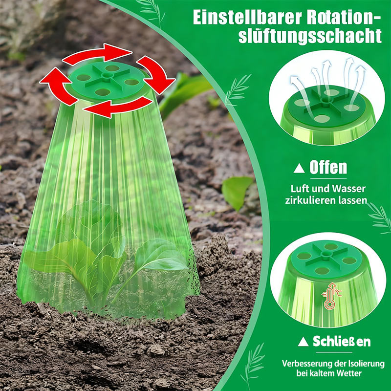 Pflanzen Schutzhaube mit Belüftung – UV-beständig, wasserdicht, Anzucht & Garten Gemüse Jungpflanzen
