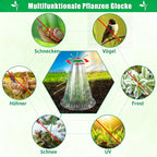 Pflanzen Schutzhaube mit Belüftung – UV-beständig, wasserdicht, Anzucht & Garten Gemüse Jungpflanzen