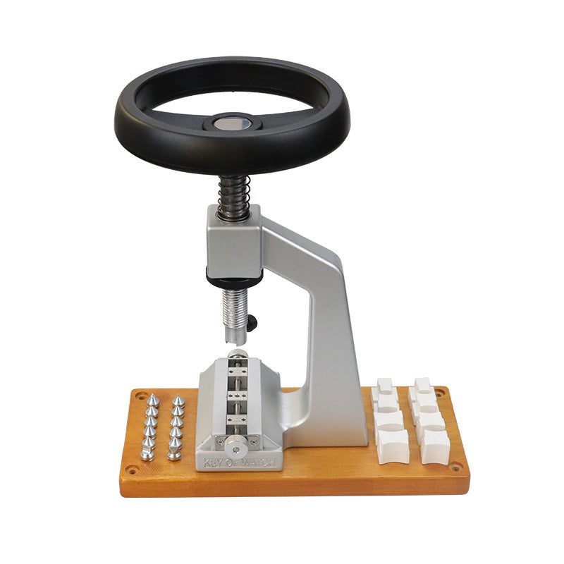 Profi 5700 Uhrengehäuseöffner – Stationäres Uhrenwerkzeug zum Öffnen & Schließen von Schraubdeckeln – Gehäuseöffner für wasserdichte Uhren – Inkl. Spannbacken-Set