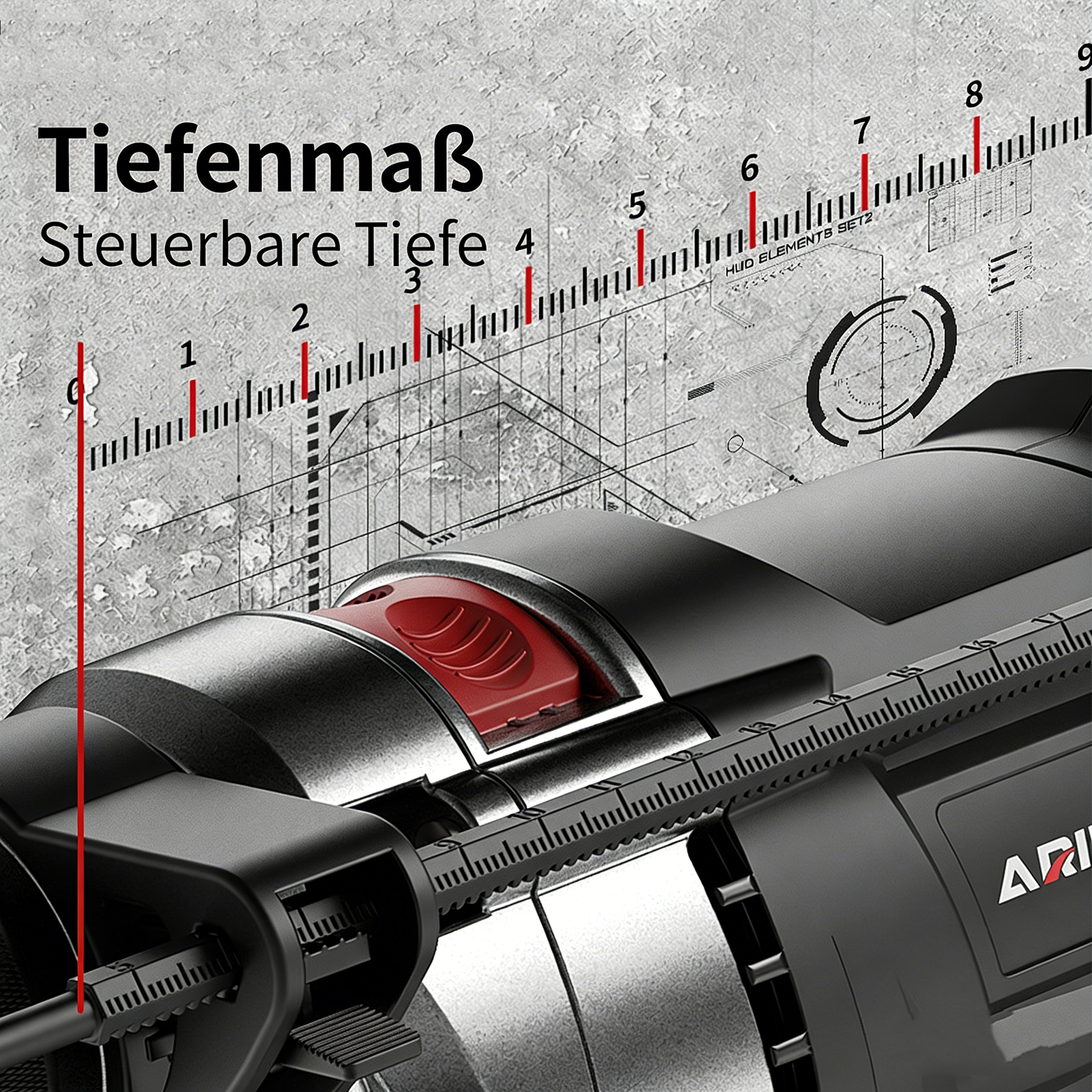 Profi Bohrhammer & Schlagbohrmaschine 2-in-1 – Kraftvoller Elektro-Bohrer für Beton & Mauerwerk – Multifunktionales Elektrowerkzeug für den Heimgebrauch