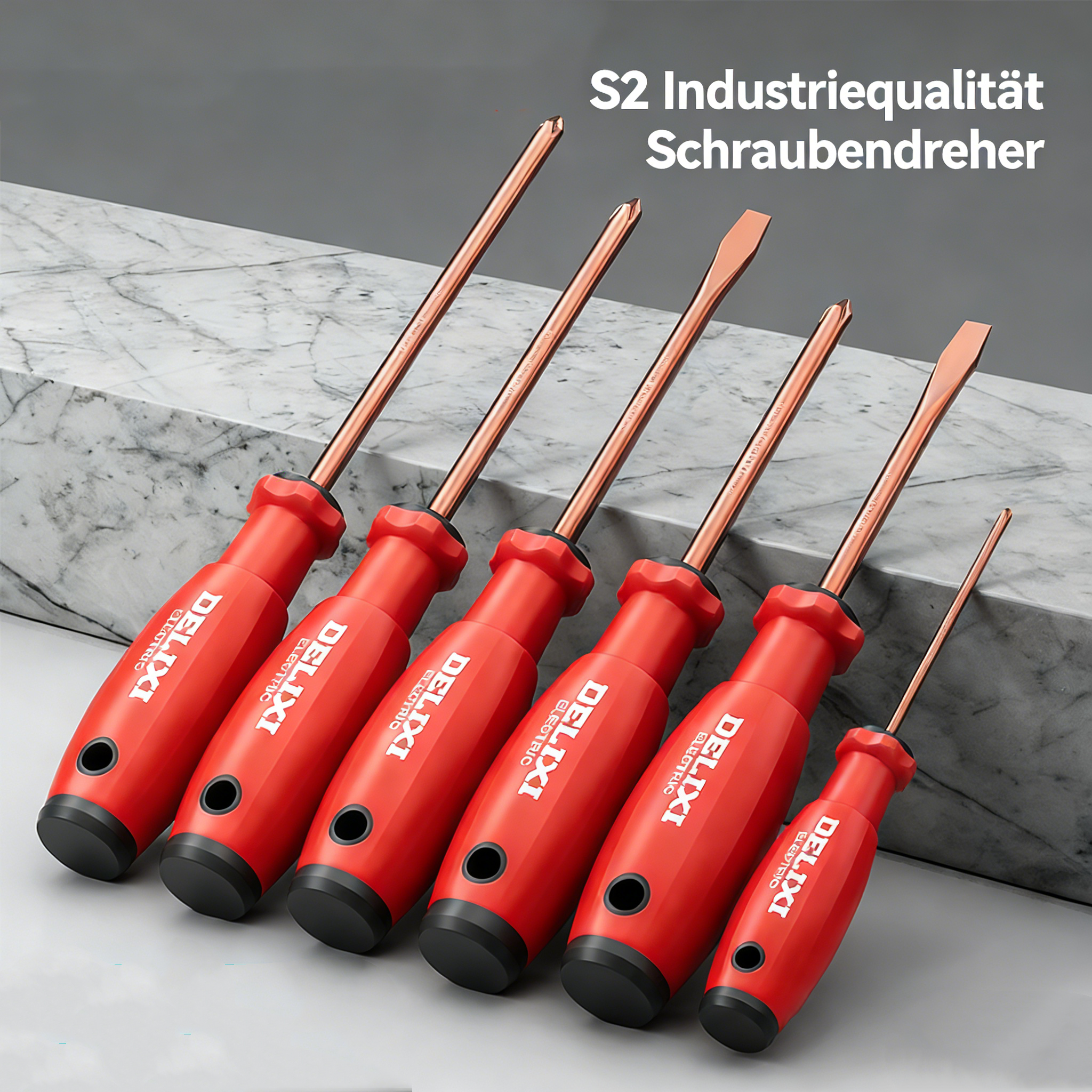 Profi Elektriker Schraubendreher Set – VDE Isoliert & Magnetisch – Multifunktions-Schlitz & Kreuzschlitz Schraubendreher – Ergonomischer Griff für sicheres Arbeiten
