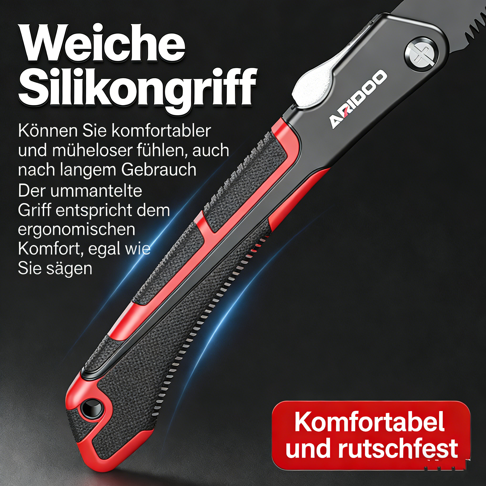 Profi Klappsäge für Garten & Outdoor – Handsäge aus rostfreiem legiertem Stahl – Klappbare Astsäge für Frisch- & Trockenholz sowie Holzarbeiten