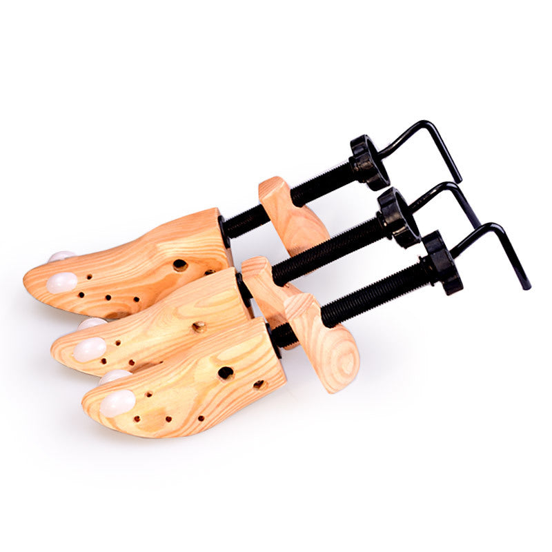 Profi Schuhdehner aus Kiefernholz – 2-Wege Verstellbare Schuhspanner – Premium Schuhweiter für Damen & Herren – Inkl. Ballenaufsätzen gegen Druckstellen