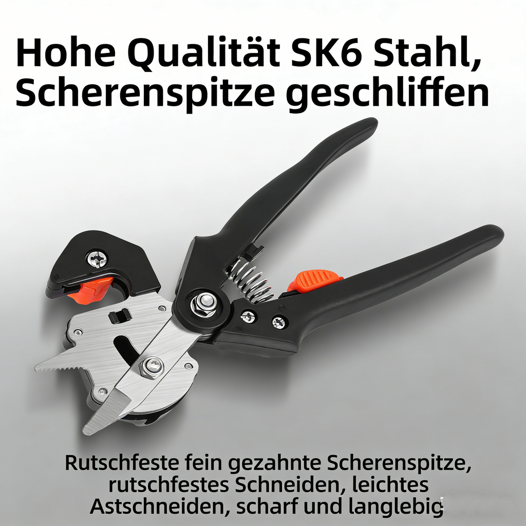 Profi Veredelungszange Set für Obstbäume – 2-in-1 Pfropfwerkzeug & Gartenschere – Komplette Veredelungsgarnitur für Stecklinge & Okulation