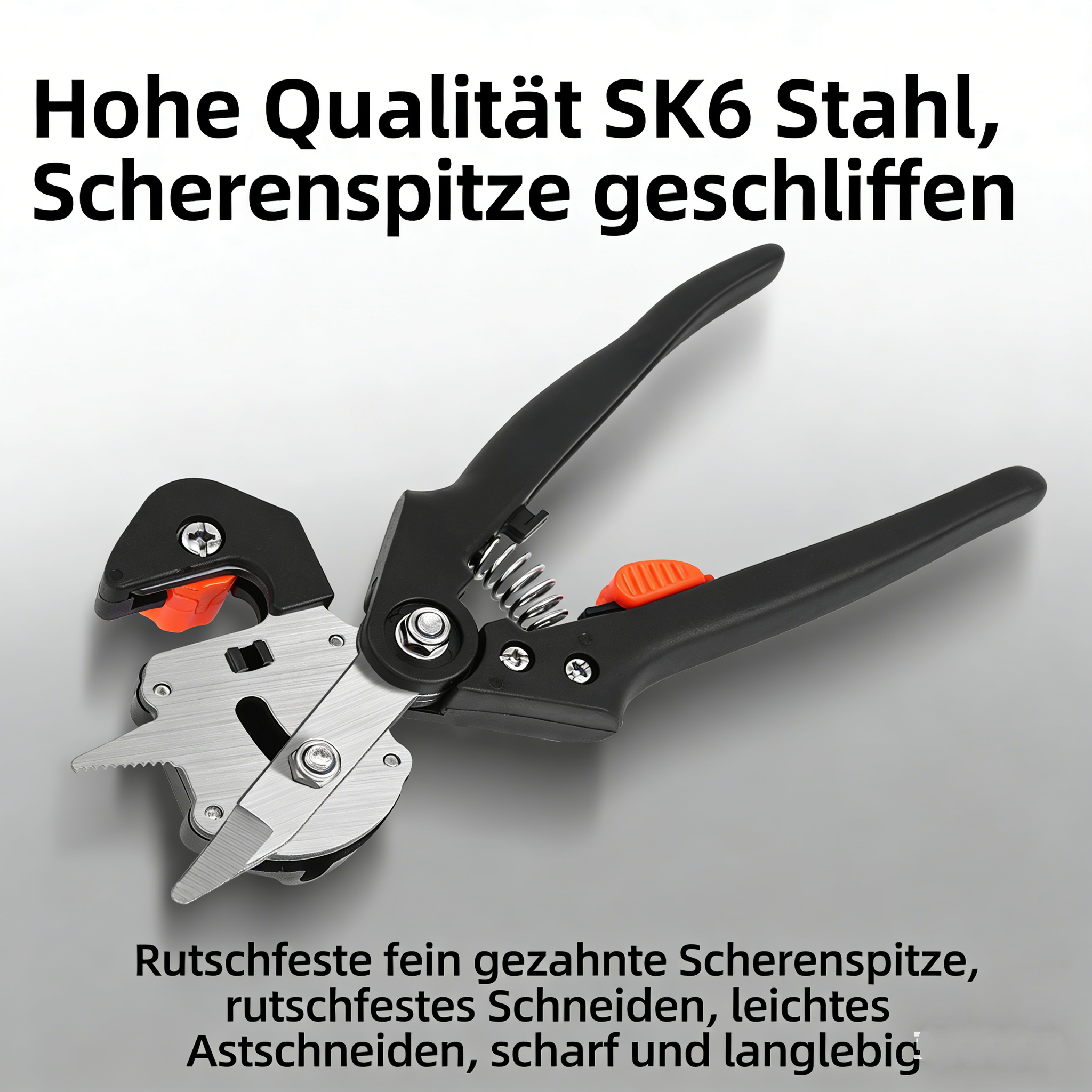 Profi Veredelungszange Set für Obstbäume – 2-in-1 Pfropfwerkzeug & Gartenschere – Komplette Veredelungsgarnitur für Stecklinge & Okulation