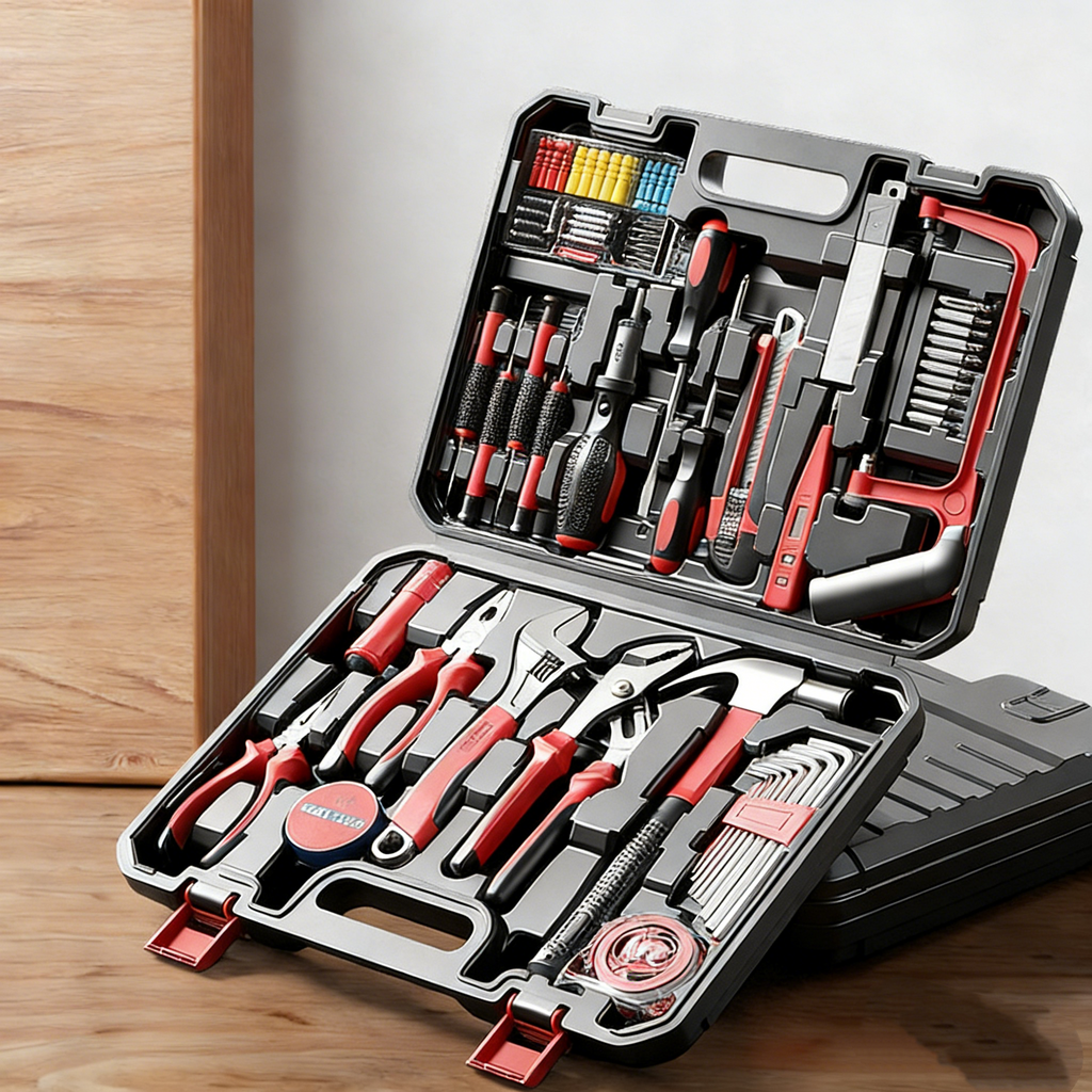 102-teiliges Set Profi Werkzeugkoffer Bestückt – Mehrteiliges Werkzeugset für Haushalt & Heimwerker – Inkl. Schraubendreher, Gabelschlüssel & Zangen – Multifunktionaler Werkzeugkasten