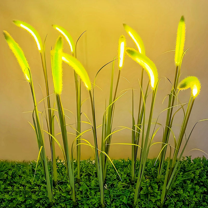 Realistische LED Graslampe für Garten & Balkon – Solarleuchte mit weichem Lichtschein