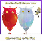 Reflektierende Eule Vogelabwehr Doppelseitig Laser Effekt Hängende Vogelscheuche für Obstgarten Garten