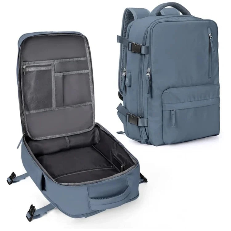 Travelliva 35L Reiserucksack Damen Handgepäck – Wasserdicht mit Schuhfach & Laptopfach – Anti-Diebstahl Rucksack
