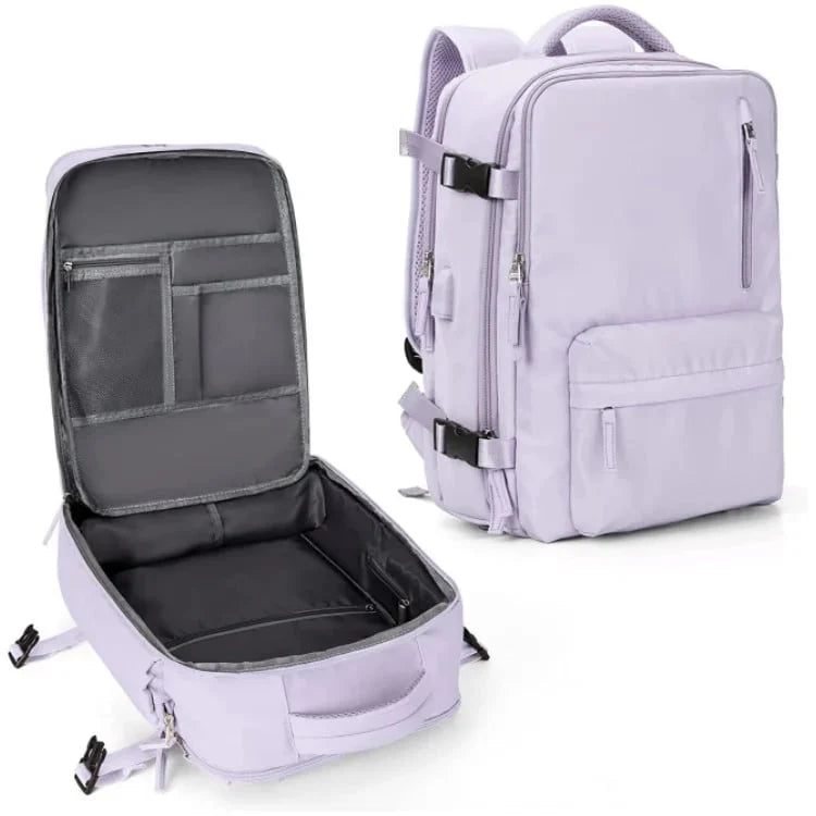 Travelliva 35L Reiserucksack Damen Handgepäck – Wasserdicht mit Schuhfach & Laptopfach – Anti-Diebstahl Rucksack