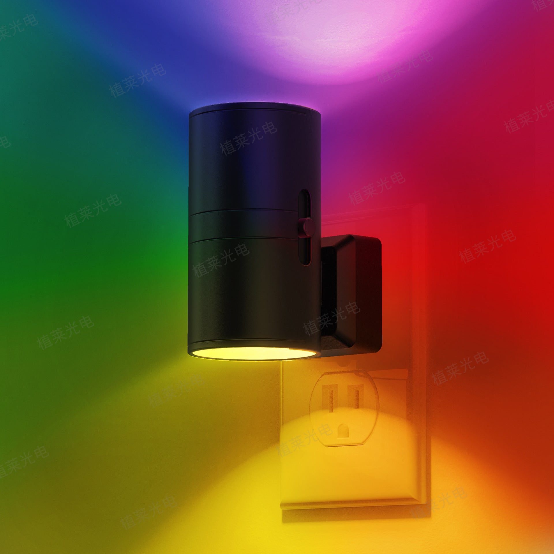 RGB LED Nachtlicht mit Lichtsensor GY063 – Automatisches Steckdosenlicht mit Farbwechsel – Dämmerungssensor für Flur, Kinderzimmer & Schlafzimmer