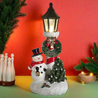 Rote Weihnachts Rotvogel Baumstamm Lampe LED Leuchtende Harz Garten Deko Weihnachtsbeleuchtung