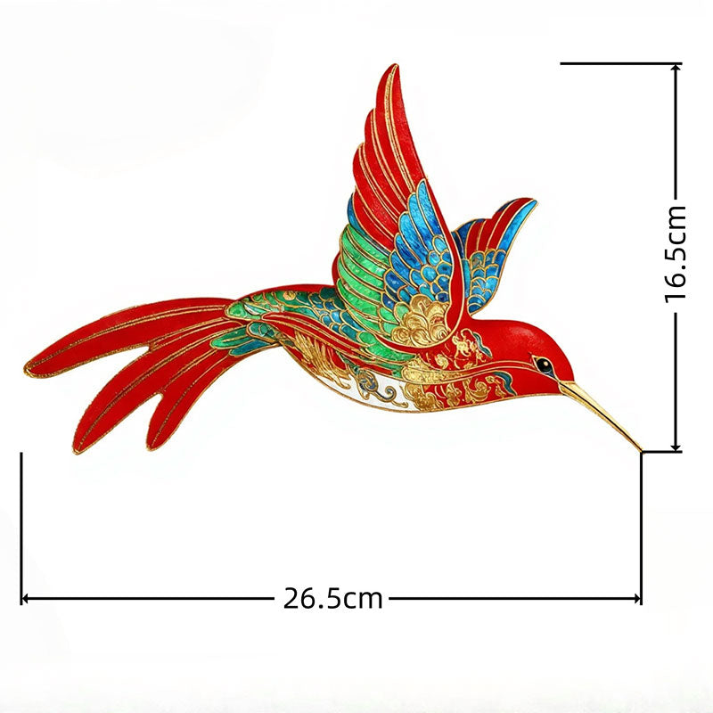 Roter Eisen Kolibri Deko Garten Wanddekoration Kreative Wohnaccessoires Outdoor Hängedeko