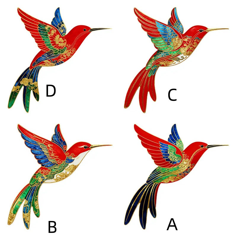 Roter Eisen Kolibri Deko Garten Wanddekoration Kreative Wohnaccessoires Outdoor Hängedeko