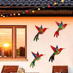 Roter Eisen Kolibri Deko Garten Wanddekoration Kreative Wohnaccessoires Outdoor Hängedeko