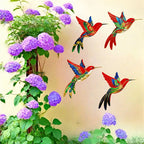 Roter Eisen Kolibri Deko Garten Wanddekoration Kreative Wohnaccessoires Outdoor Hängedeko