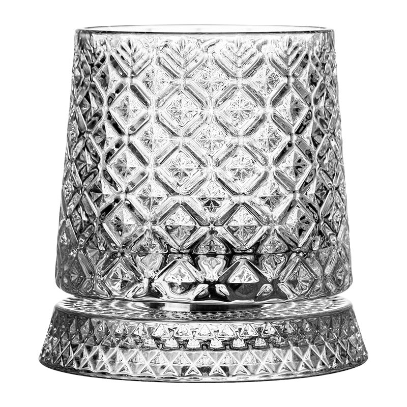 Rotierendes Whiskyglas aus Kristallglas – Anti-Stress Whiskeybecher – Kreisel-Glas für Scotch & Bourbon – Edles Design für Hausbar & Herrenzimmer – Ideales Männergeschenk