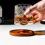 Rotierendes Whiskyglas mit Drehboden – Elegantes Glas für Whisky, Bourbon & Spirituosenliebhaber