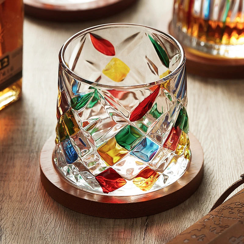 Rotierendes Whiskyglas mit Drehboden – Elegantes Glas für Whisky, Bourbon & Spirituosenliebhaber
