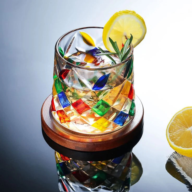 Rotierendes Whiskyglas mit Drehboden – Elegantes Glas für Whisky, Bourbon & Spirituosenliebhaber