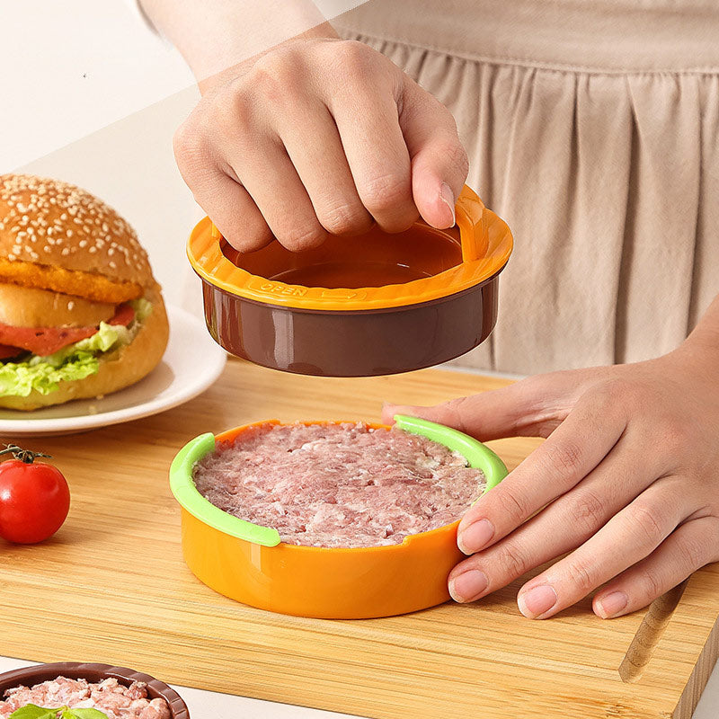 Runder Hamburger Patty Maker Set – Fleischpresse & Burgerpresse Küchenwerkzeug für gleichmäßige Patties