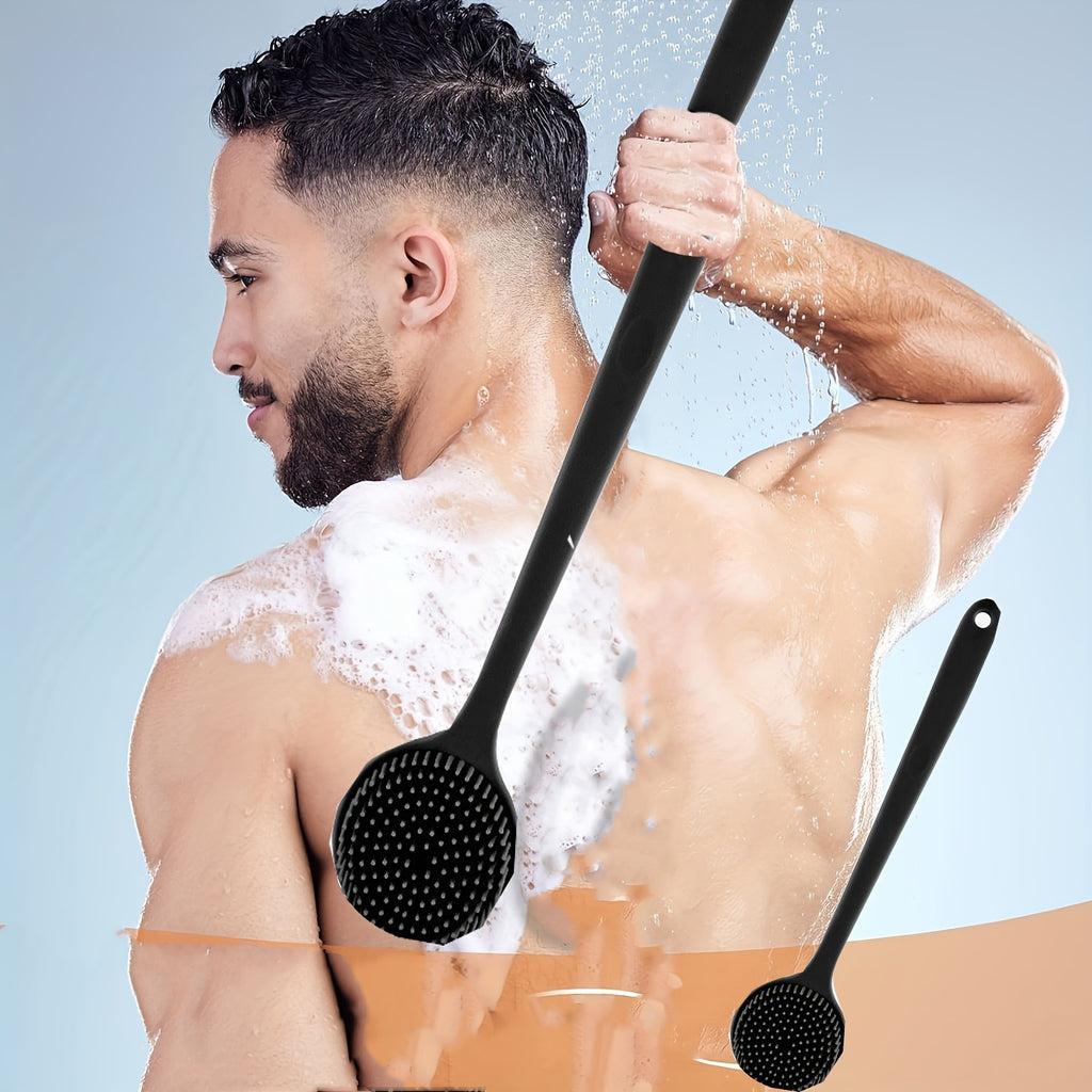 Rückenbürste mit langem Stiel für die Dusche – Ergonomische Badebürste zum Eincremen & Schrubben – Massagebürste für den Rücken