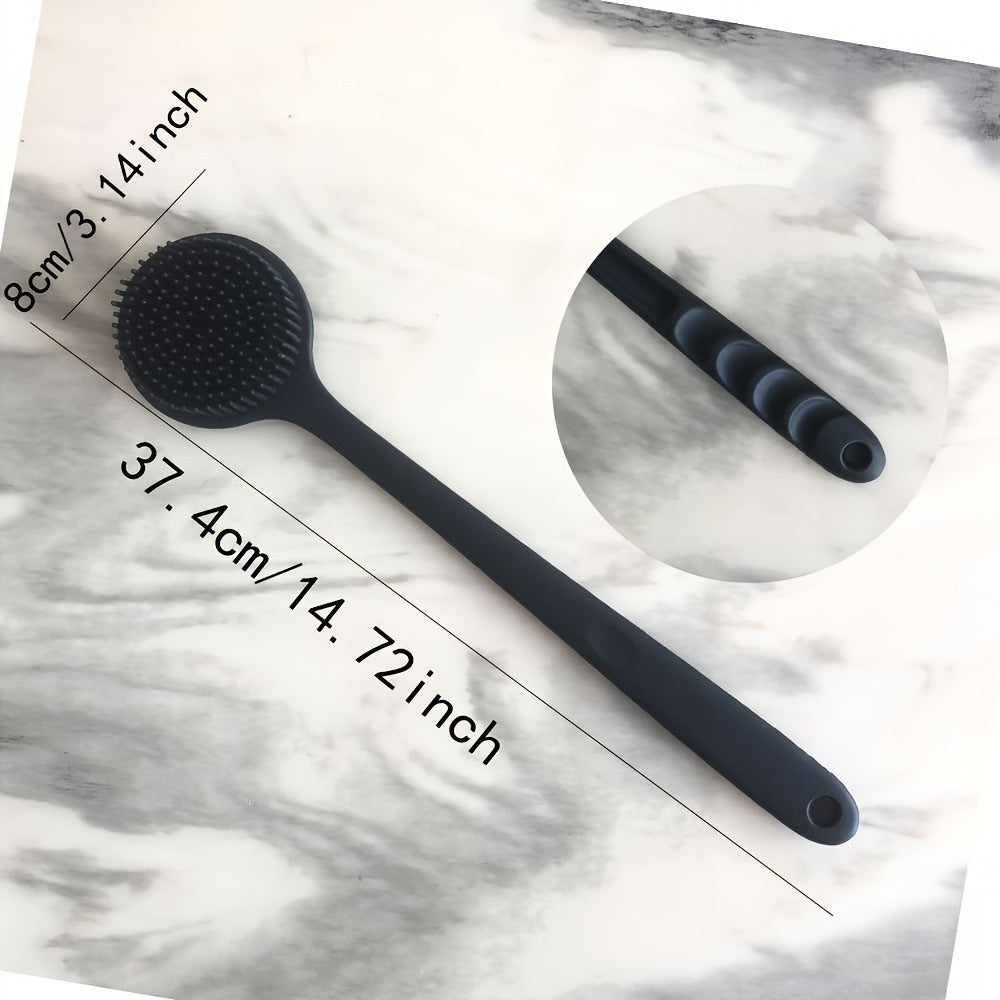 Rückenbürste mit langem Stiel für die Dusche – Ergonomische Badebürste zum Eincremen & Schrubben – Massagebürste für den Rücken